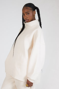 Le Sweat Zip Comfy Ecru
