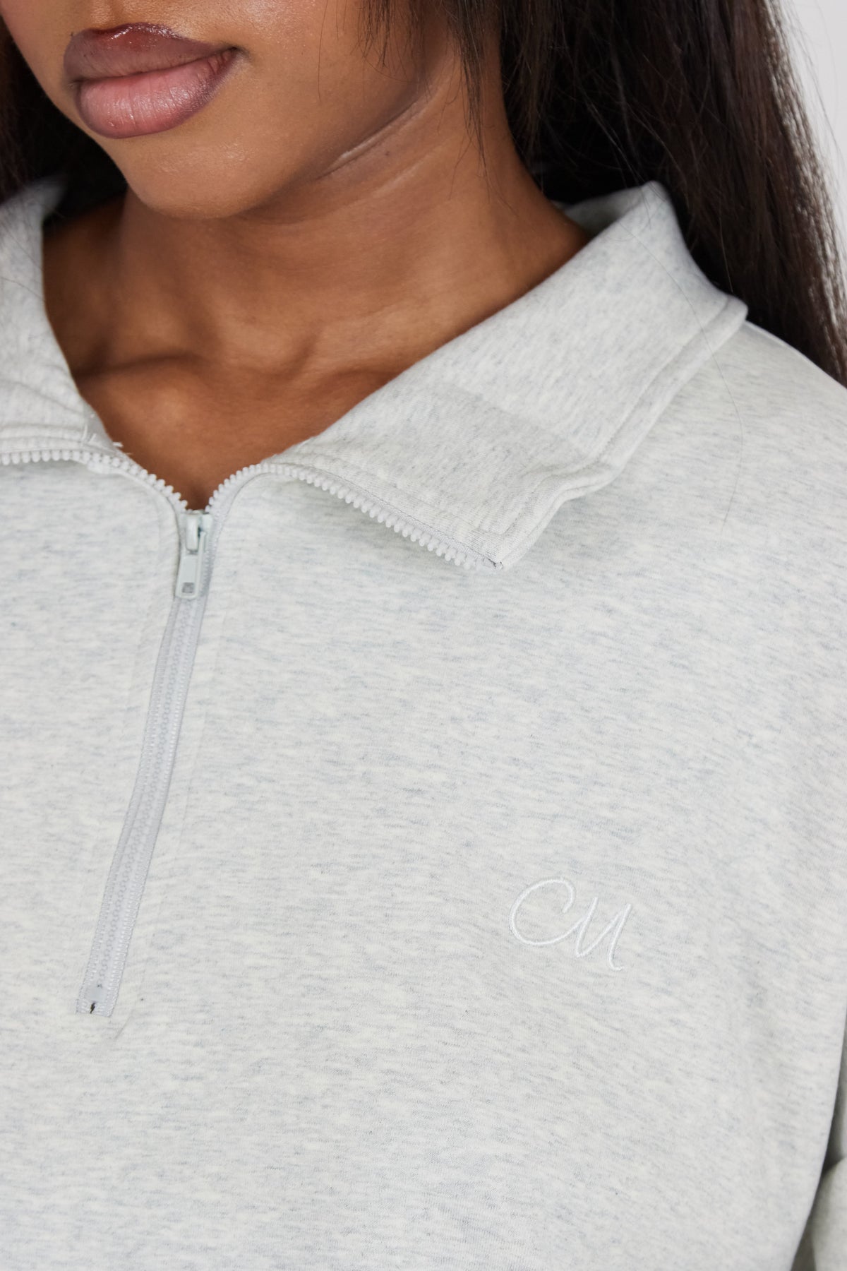 Le Sweat Zip Comfy Gris Clair