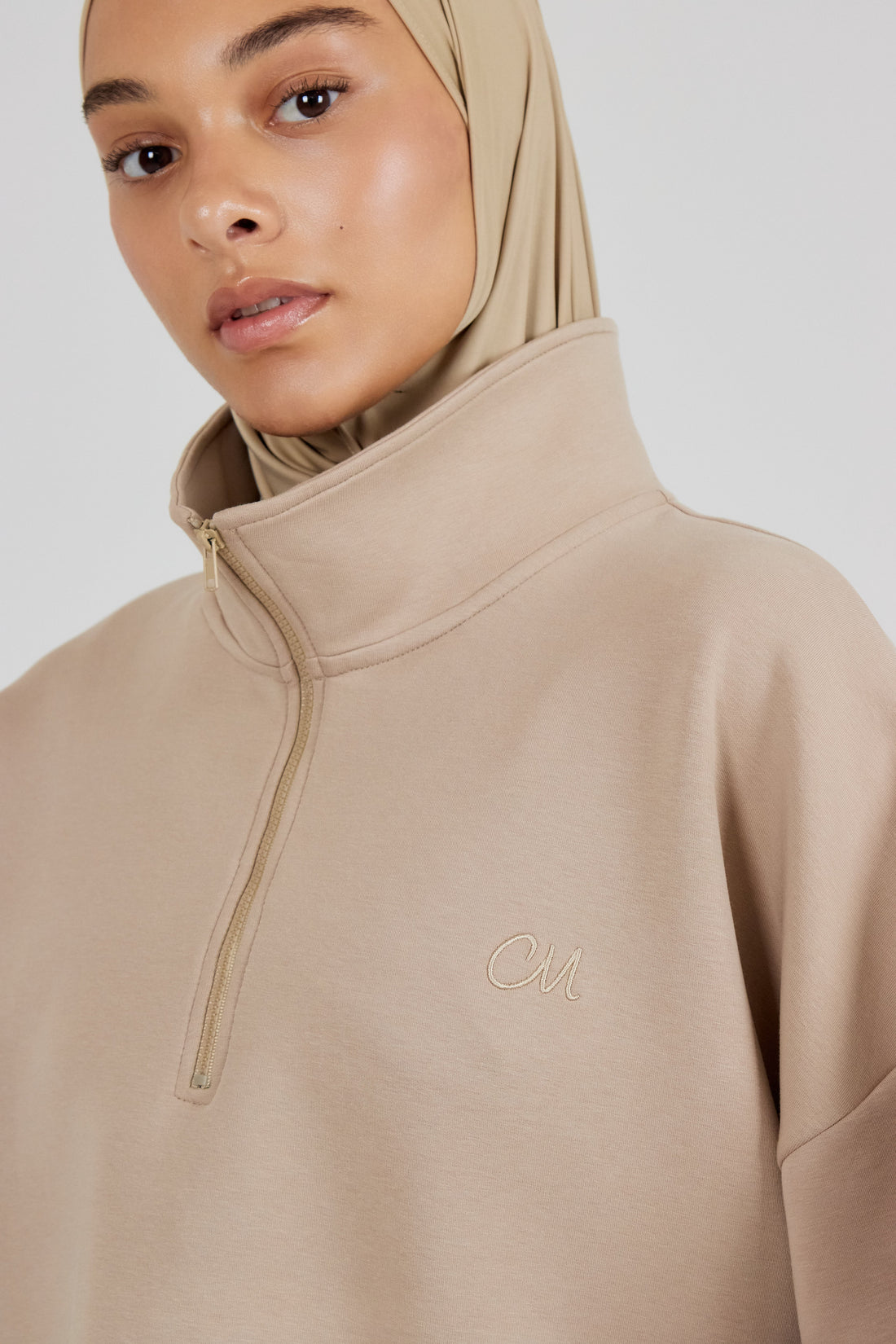 Le Sweat Zip Comfy Beige