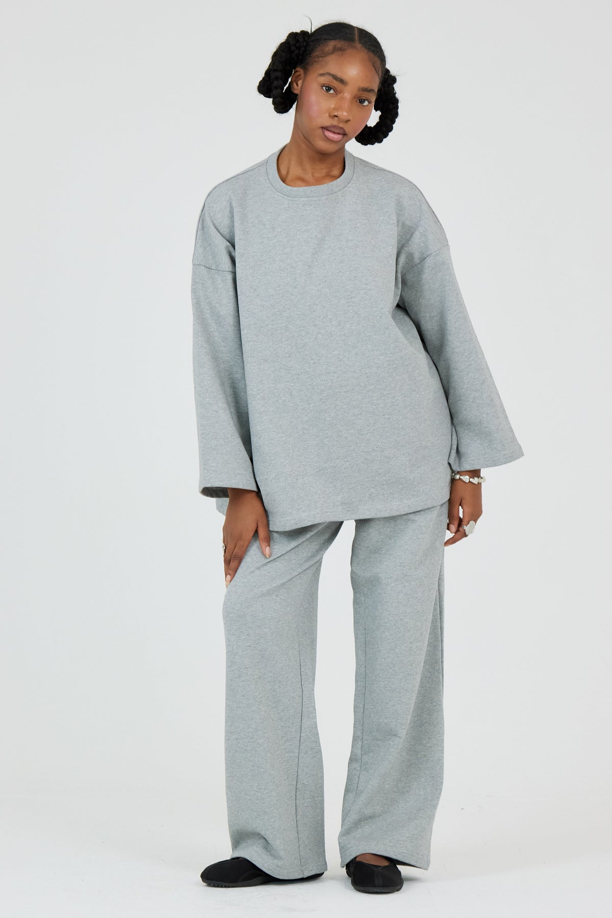 Le Sweat-shirt Gris Chiné