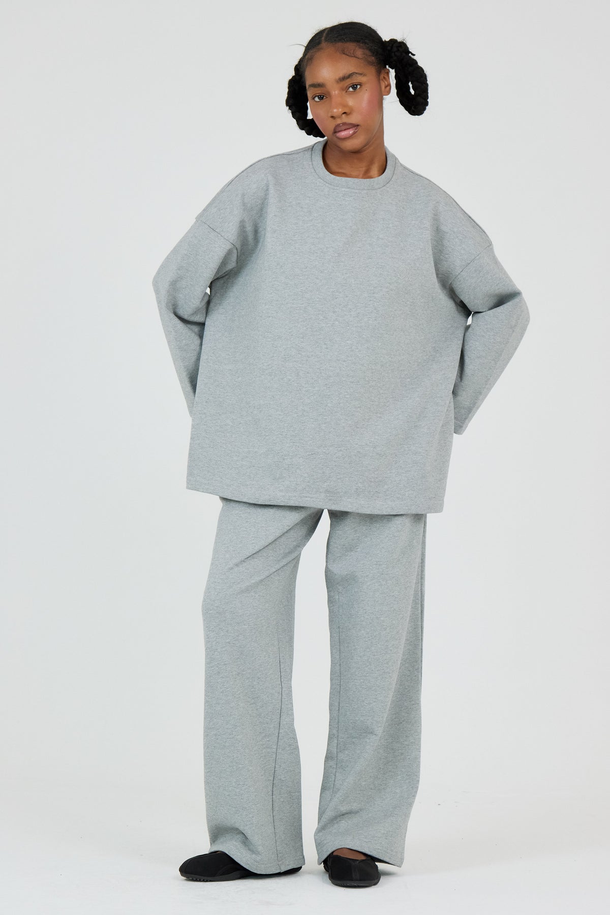 Le Sweat-shirt Gris Chiné