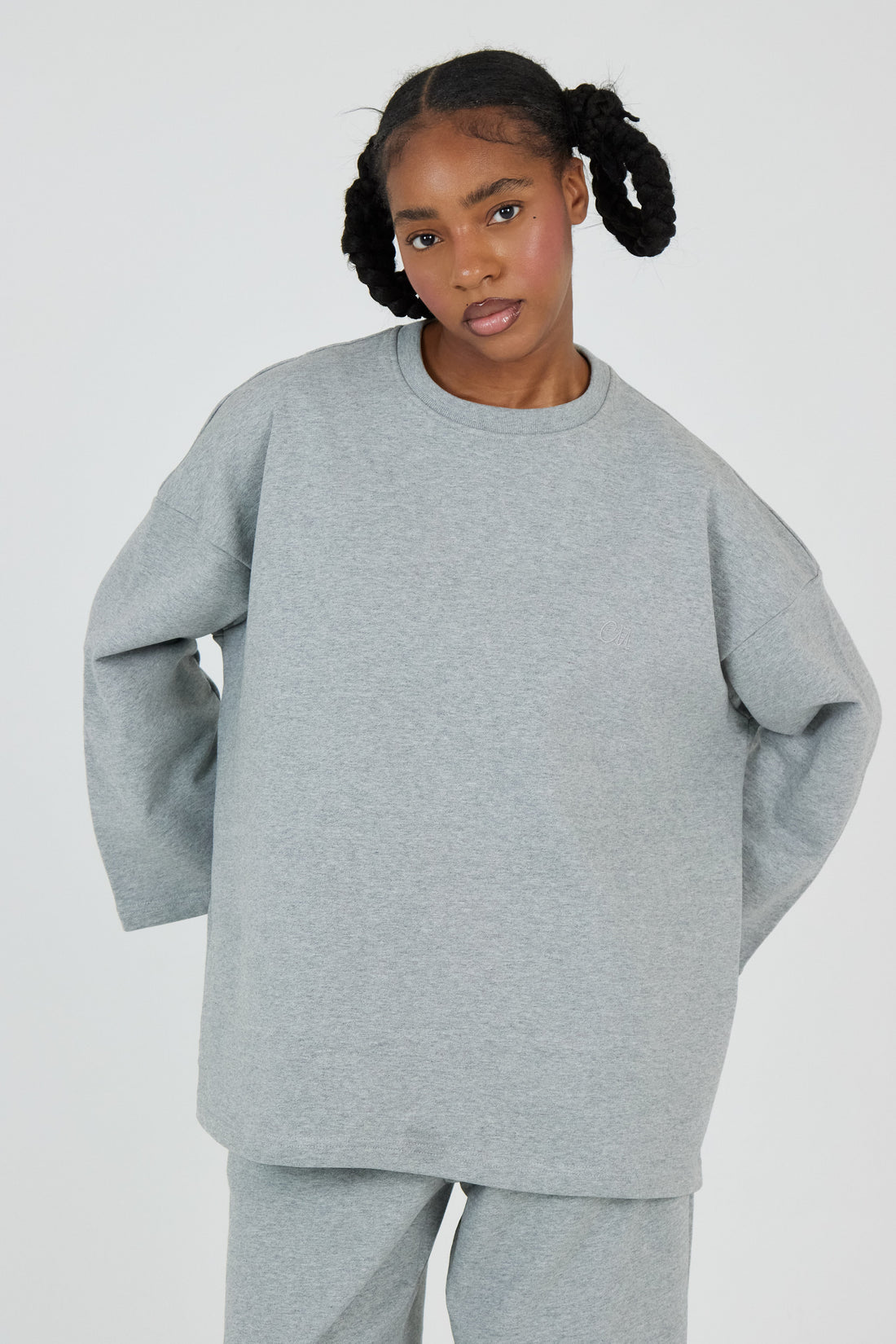 Le Sweat-shirt Gris Chiné