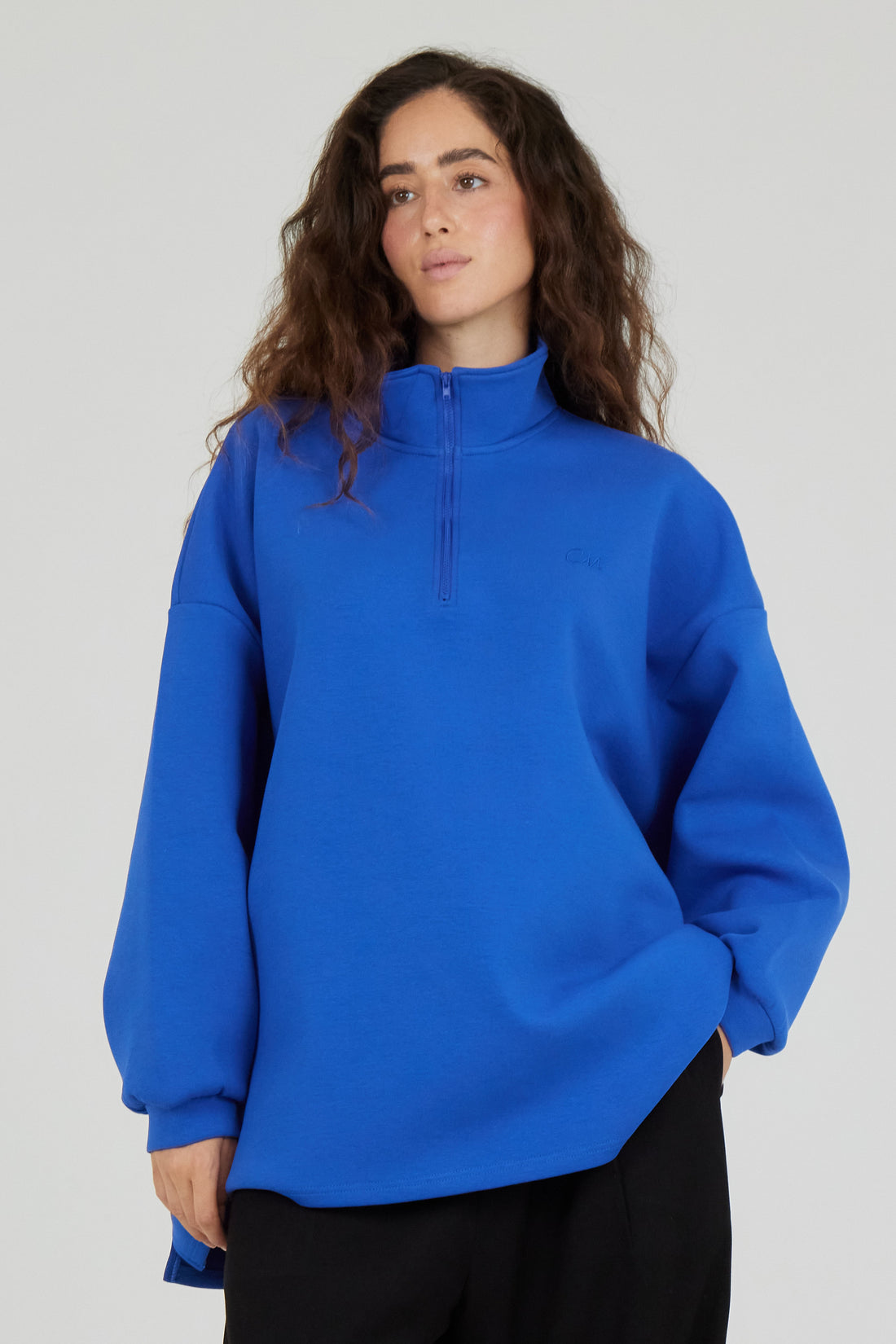 Le Sweat Zip Comfy Bleu Roi