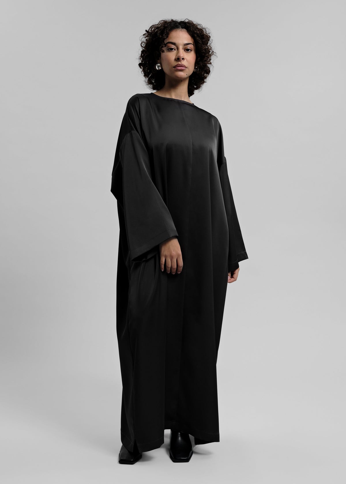 La Robe Satin Gris anthracite