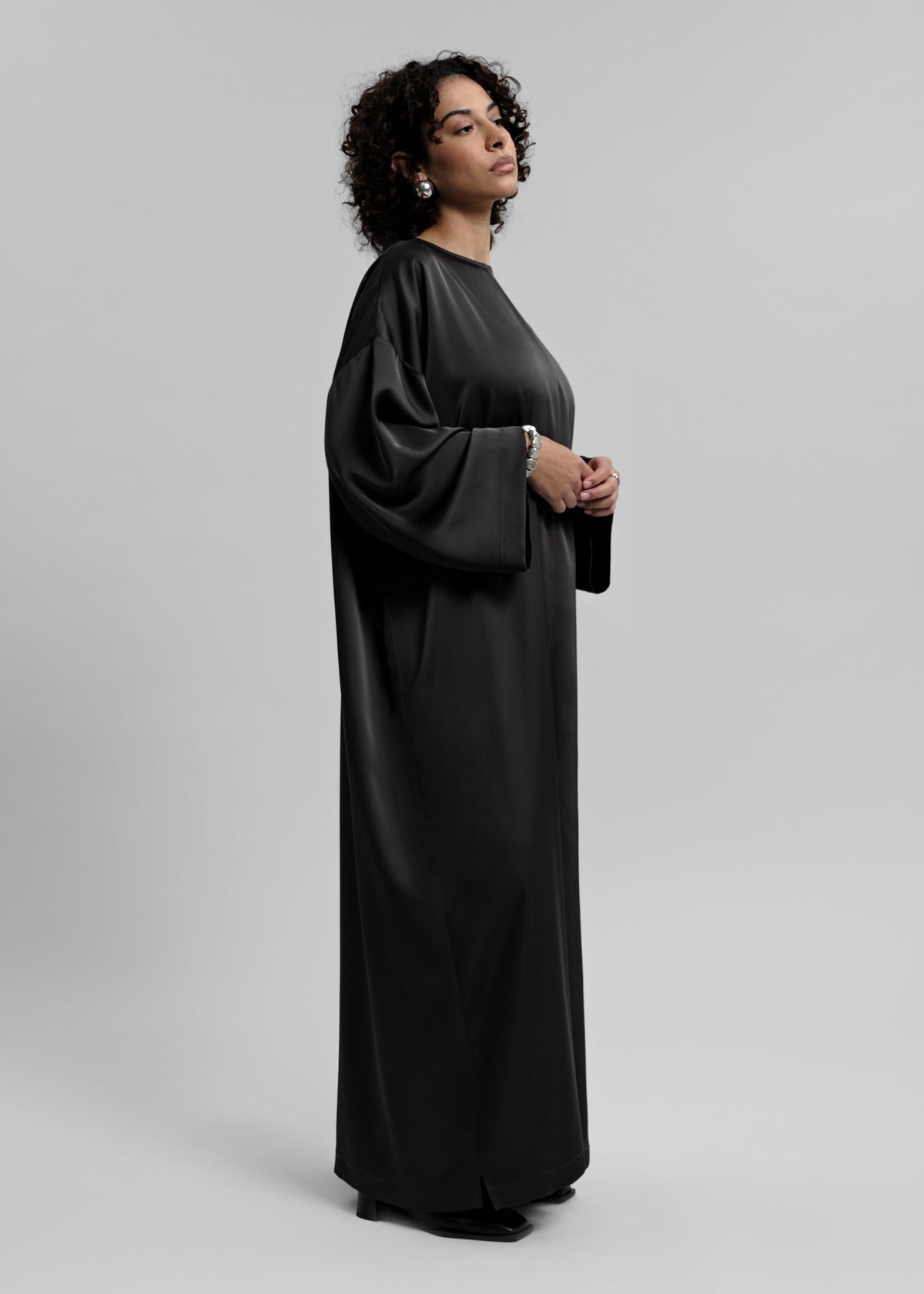 La Robe Satin Gris anthracite