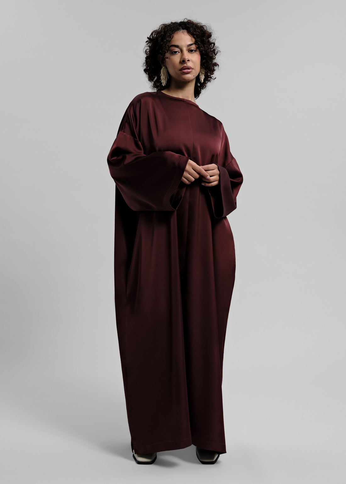 La Robe Satin Bordeaux