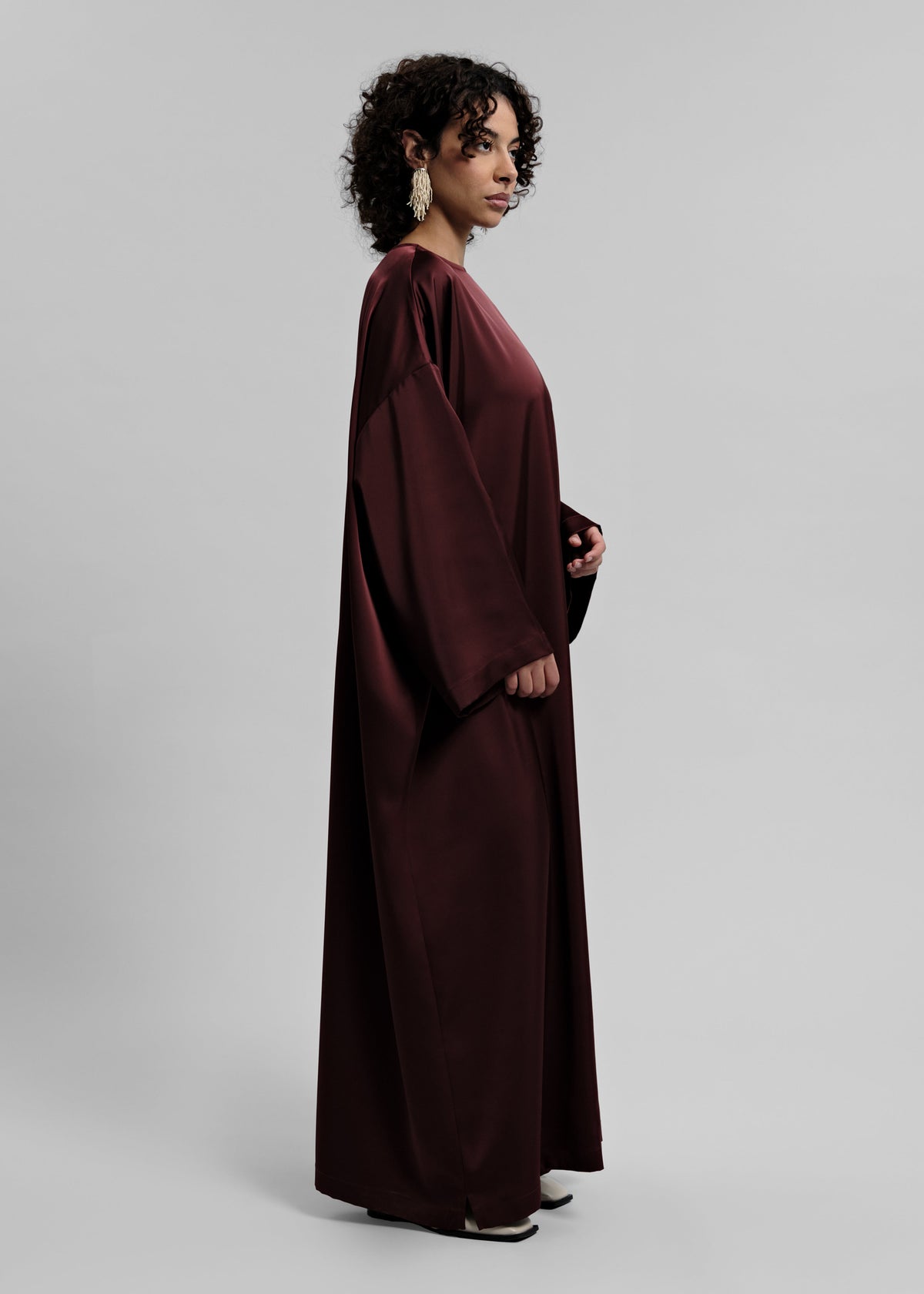 La Robe Satin Bordeaux
