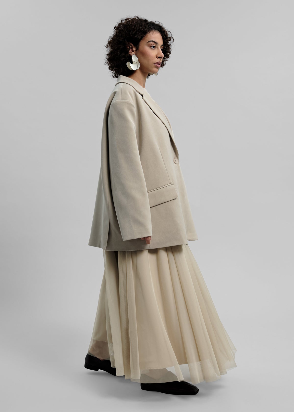 La Jupe Tulle Greige