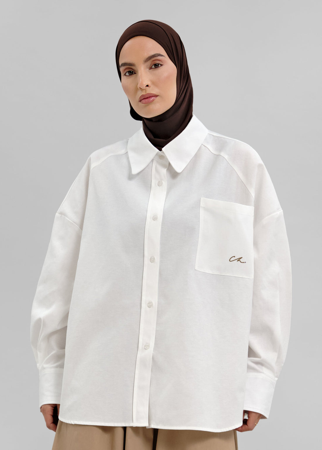 La Chemise Ivy Blanc / Camel