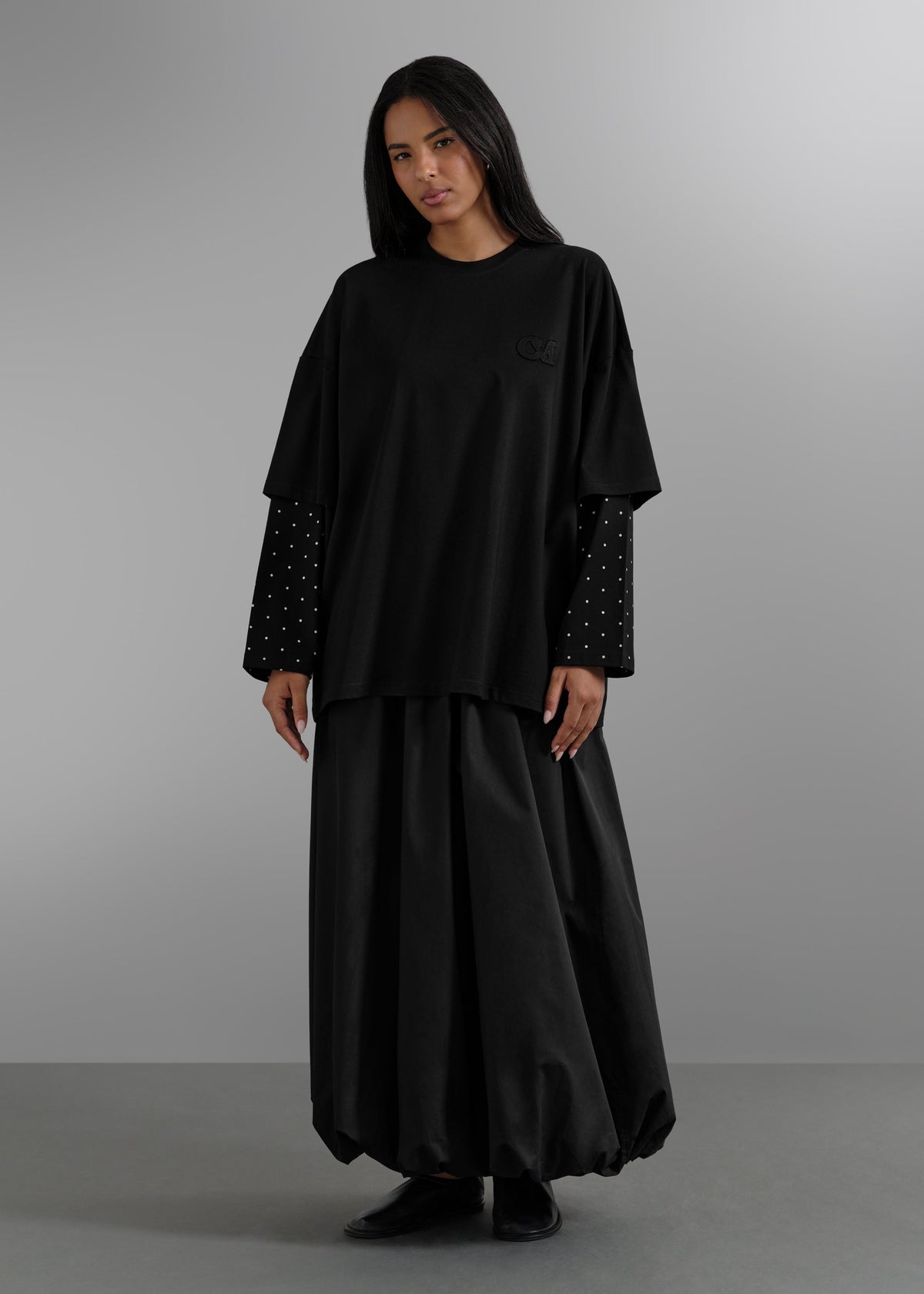 Le Top Layer à Pois Noir