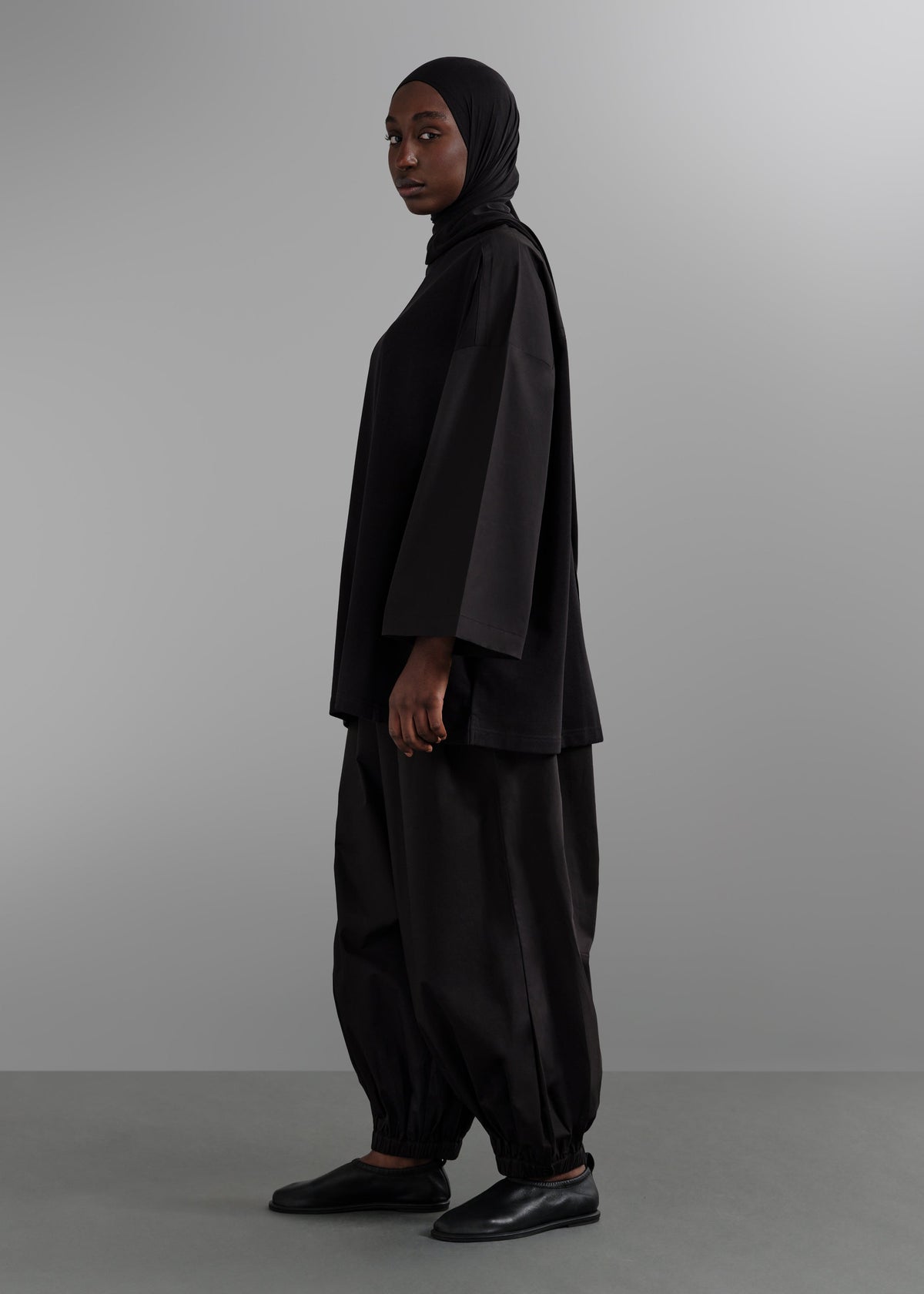 Le T-shirt Bi Matière Noir